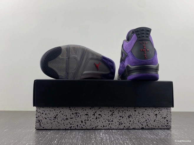 Scott Purple Suede Air 4 Jordan Travis x 1029